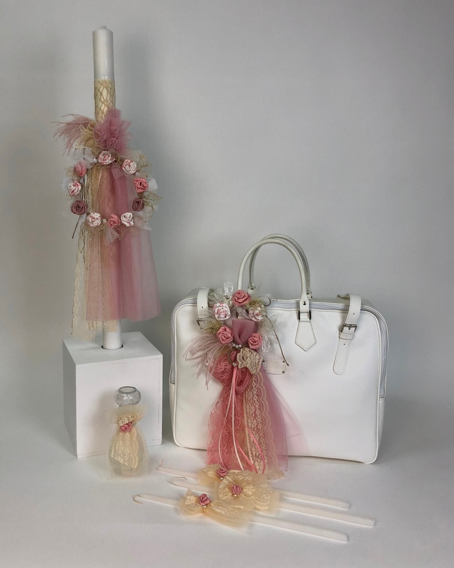 Βαπτιστικό σετ Στεφανάκι με λουλούδια KK-003144