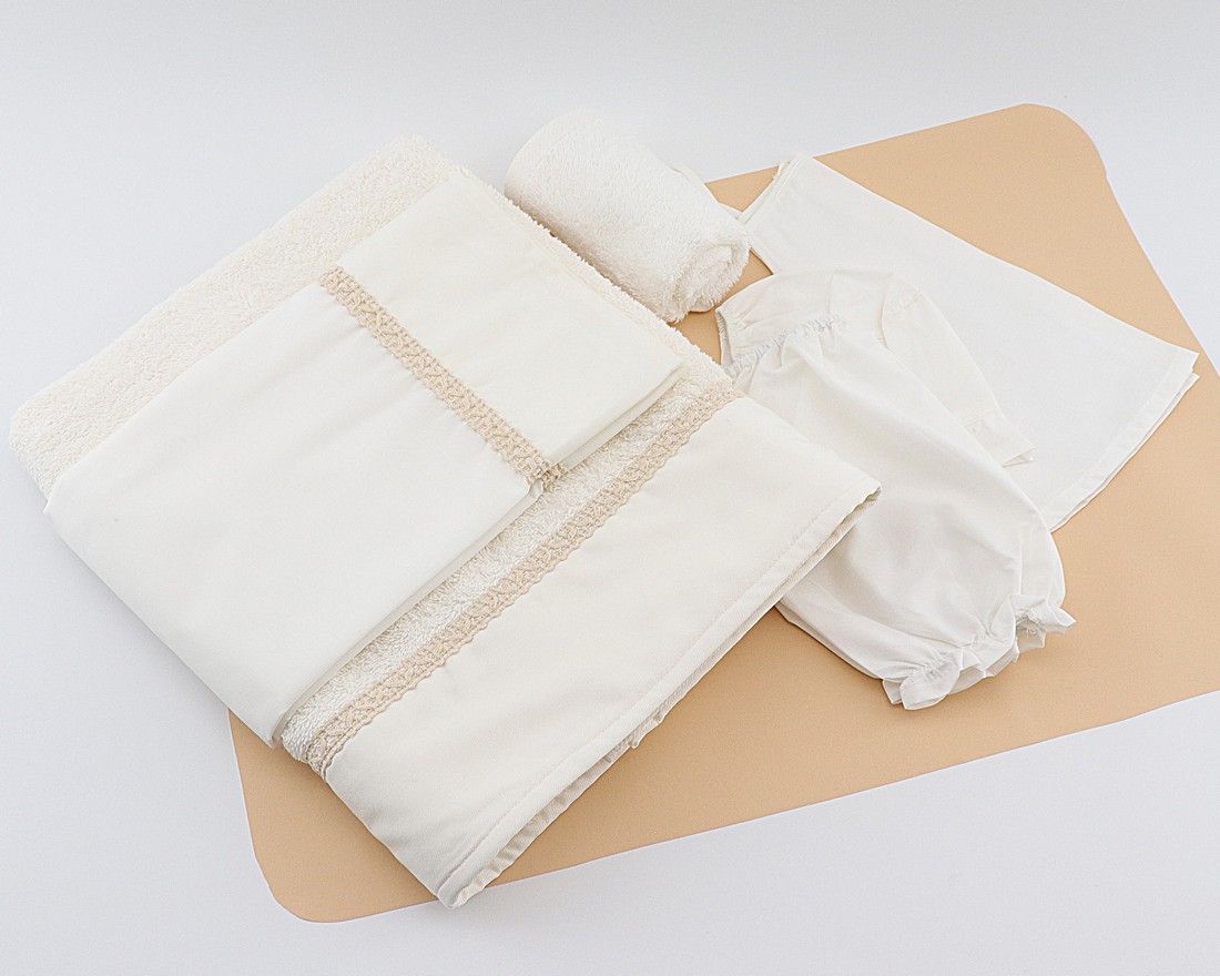 Λαδόπανο βάπτισης κορίτσι LADP11 Δαντέλα Άμμου