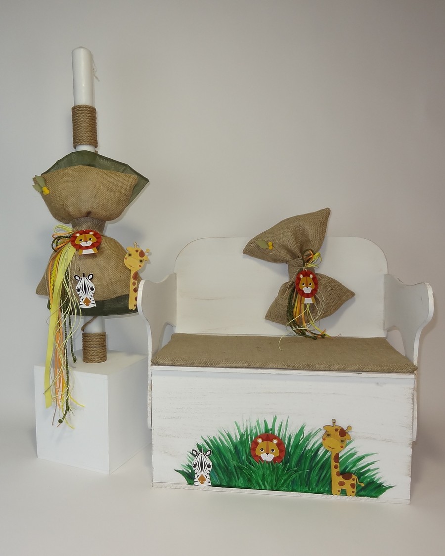 Βαπτιστικό Σετ ζωάκια της ζούγκλας με θρανίο KK-003131