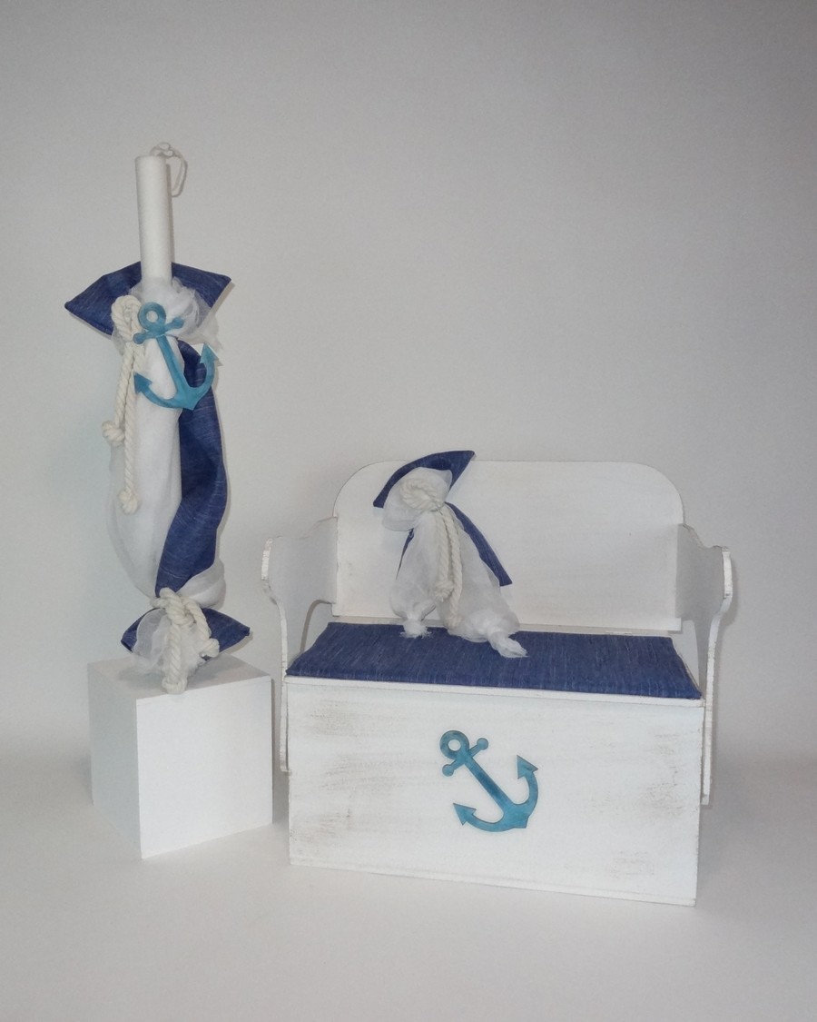 Παγκάκι -θρανίο με θέμα άγκυρα KK-003112