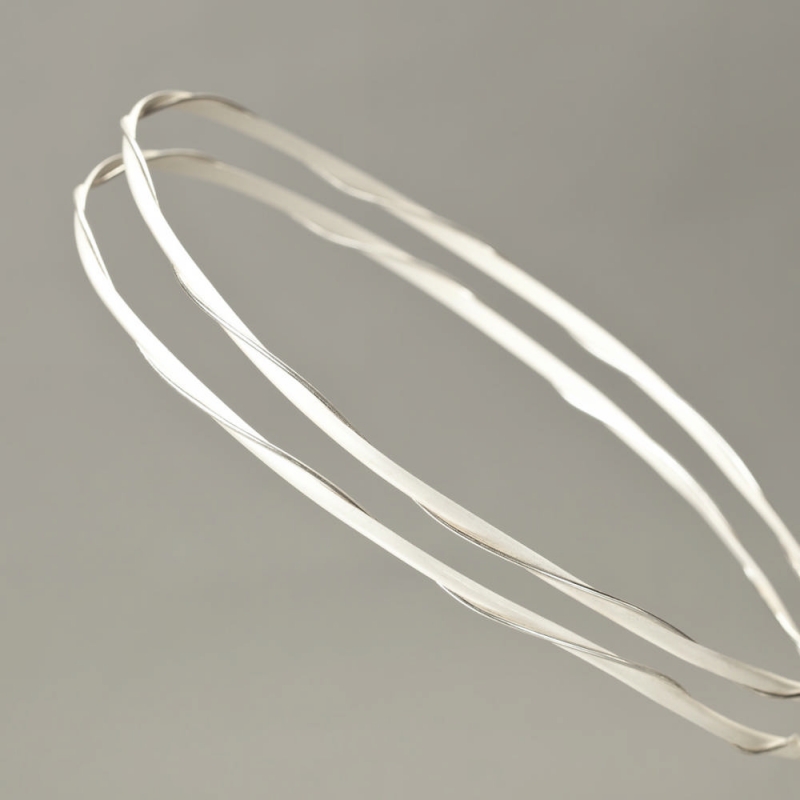 Στέφανα Γάμου Minimal Επάργυρα Διδώ s132