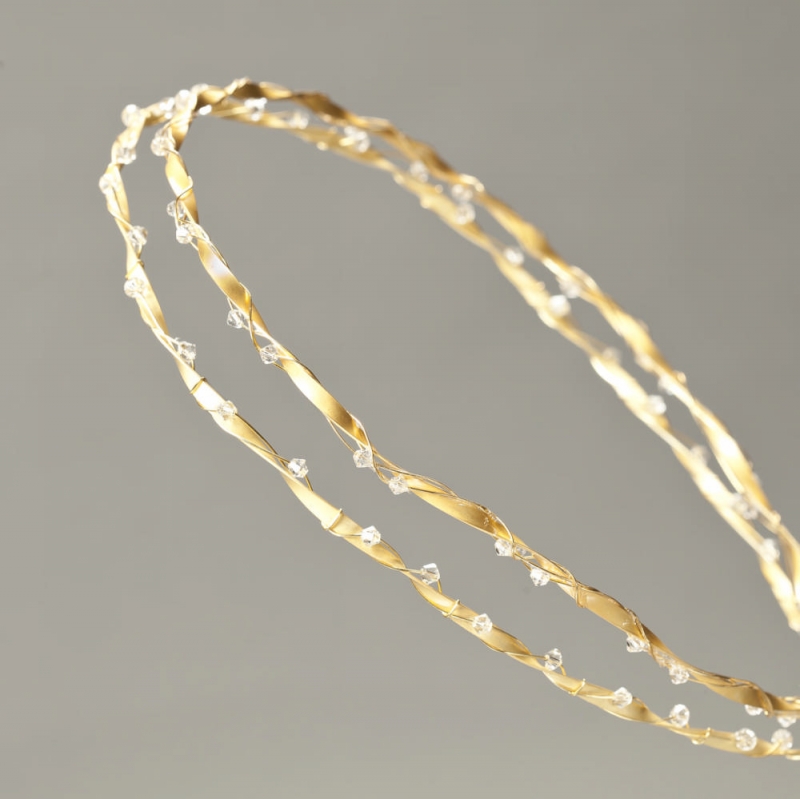 Στέφανα Γάμου Επάργυρα επίχρυσα Άβα s261