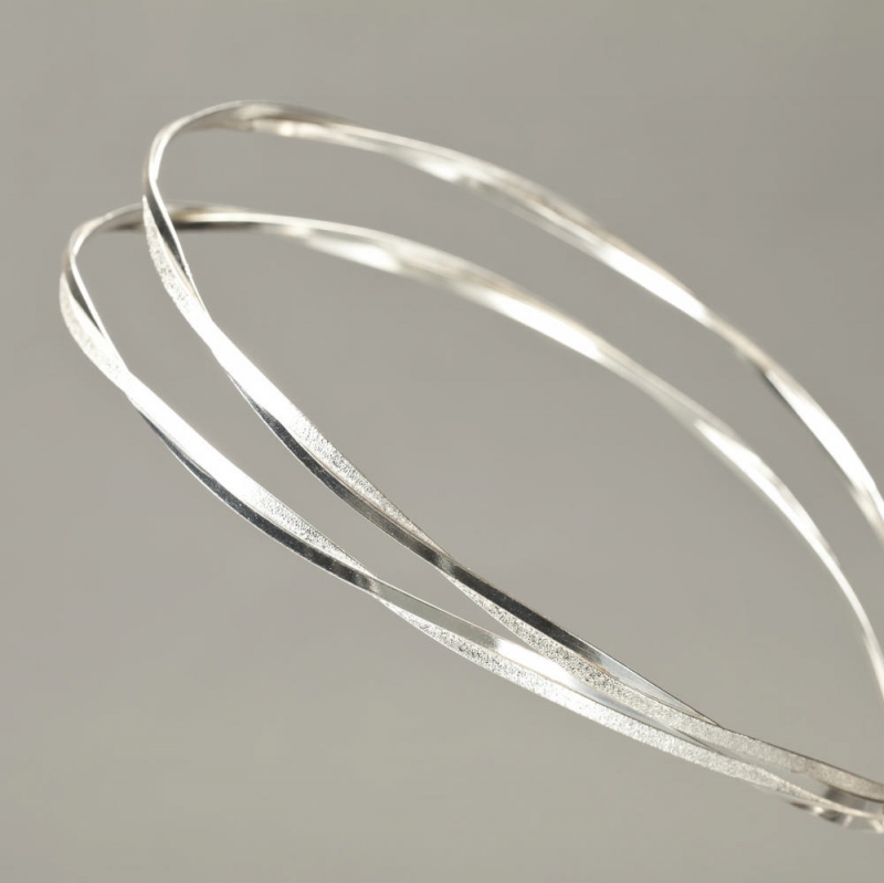 Στέφανα Γάμου Επάργυρα διπλή βέργα Έρρικα s292