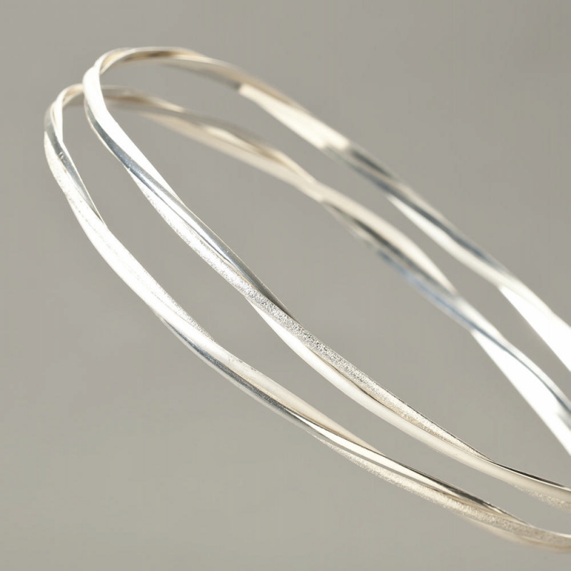 Στέφανα Γάμου Επάργυρα με τρεις βέργες s235