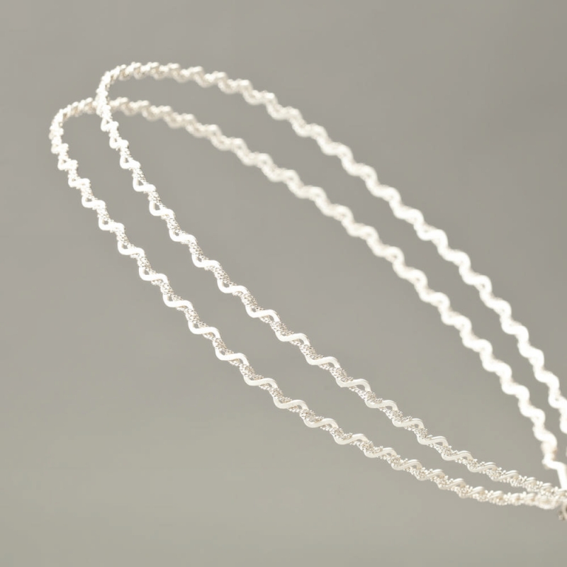 Στέφανα Γάμου Κυματοειδή Επάργυρα Ερατώ s141