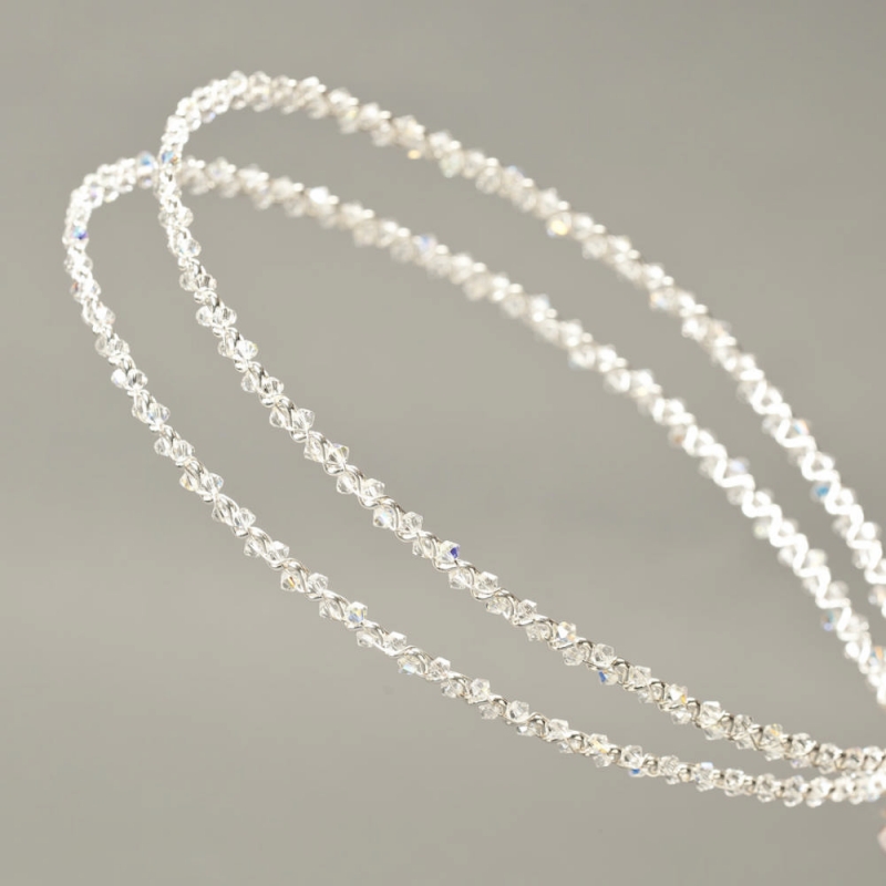 Κυματοειδή Επάργυρα  στέφανα γάμου Πανδώρα s231