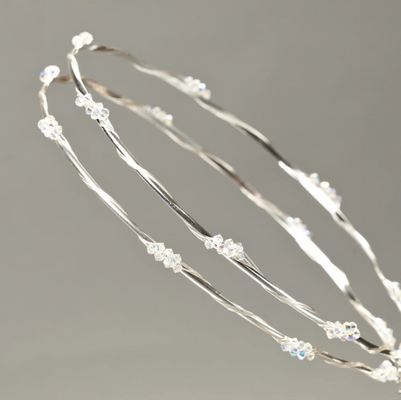 Μοντέρνα Επάργυρα στέφανα γάμου Βαλεντίνα s237