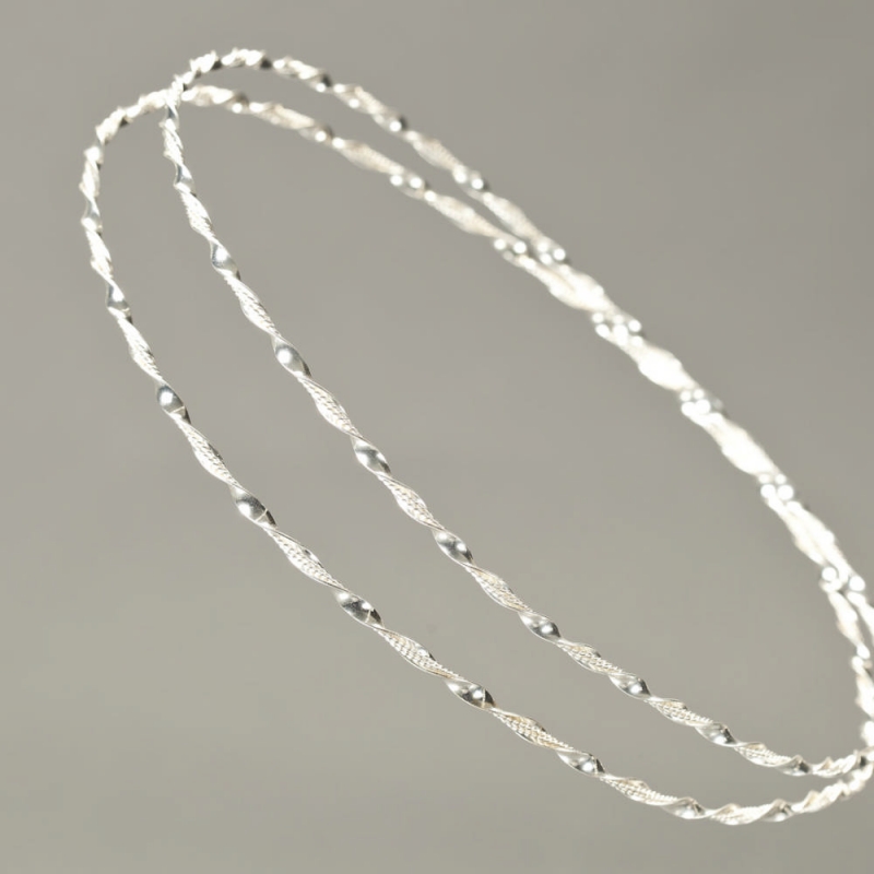 Μοντέρνα Επάργυρα στέφανα γάμου Ινώ s230