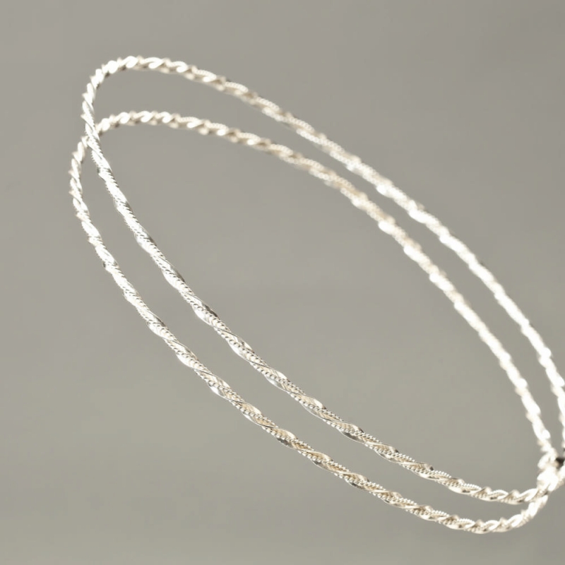 Στέφανα γάμου Επάργυρα στριφτές βέργες s127b