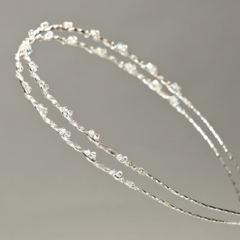 Στέφανα γάμου Επάργυρα χειροποίητα Αρλέτα s201