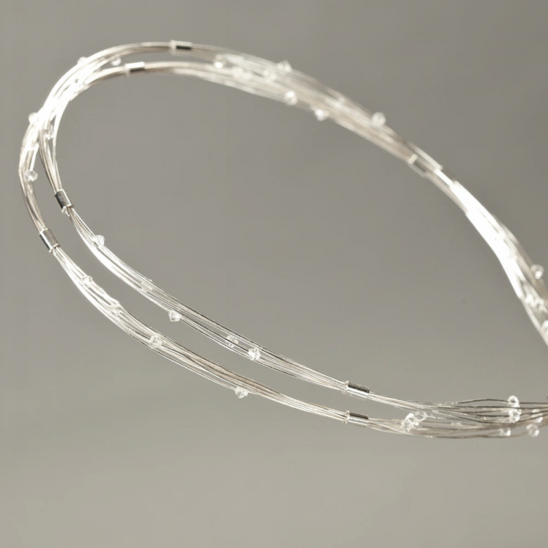 Συρμάτινα Επάργυρα  στέφανα γάμου s174