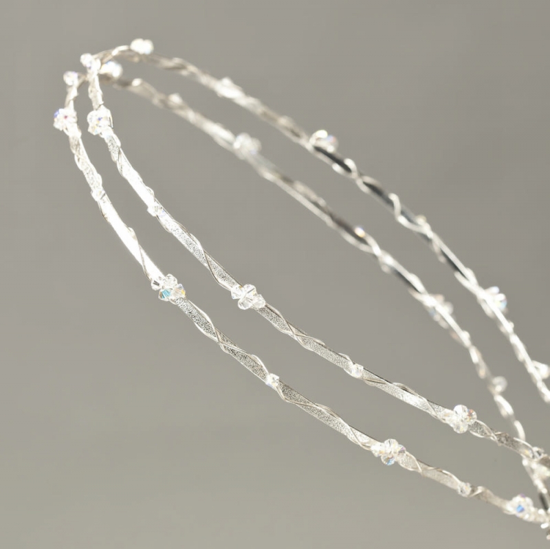 Χειροποίητα Επάργυρα στέφανα Βίβιαν s152