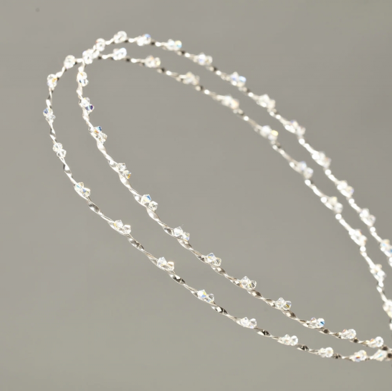 Χειροποίητα Επάργυρα στέφανα Λυδία s142