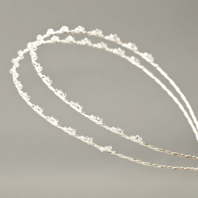 Χειροποίητα Επάργυρα στέφανα γάμου αμμοβολή Μήδεια s130