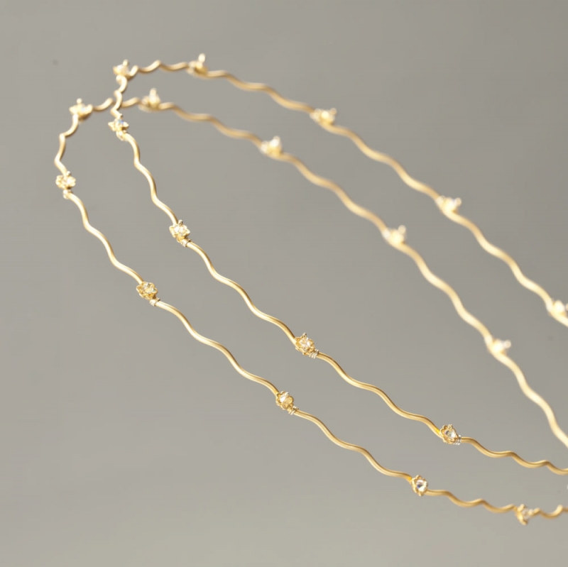 Στέφανα Γάμου Επάργυρα επιχρυσωμένα Αίθρα s288