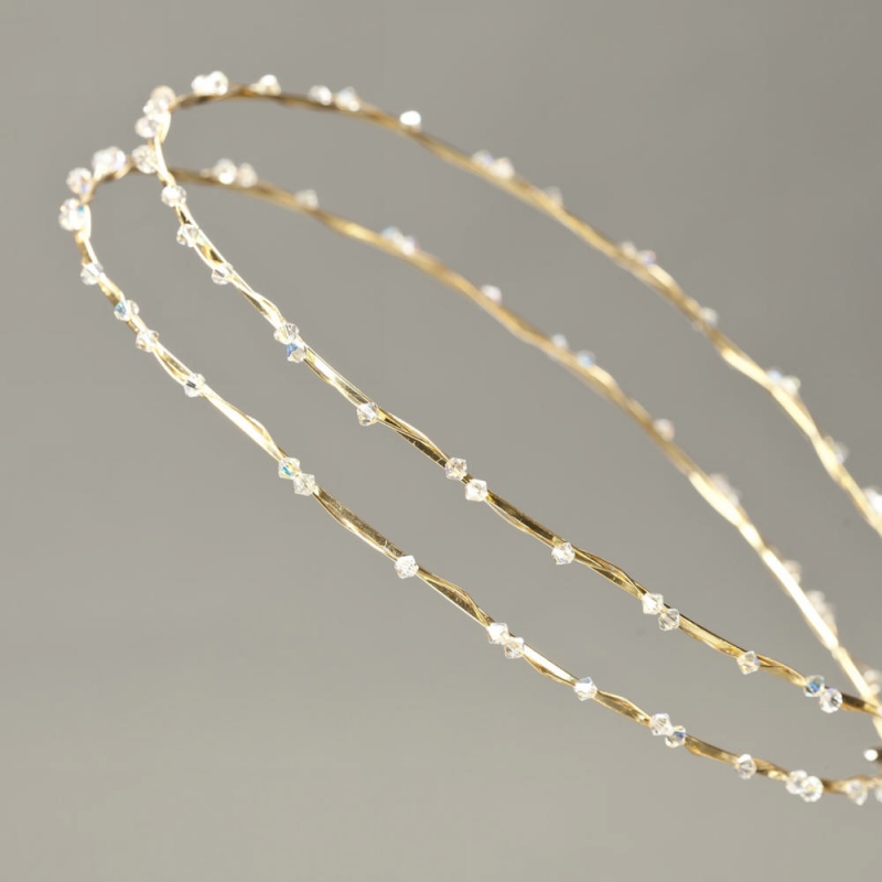 Στέφανα Γάμου επάργυρα επιχρυσωμένα Αθηνά s264