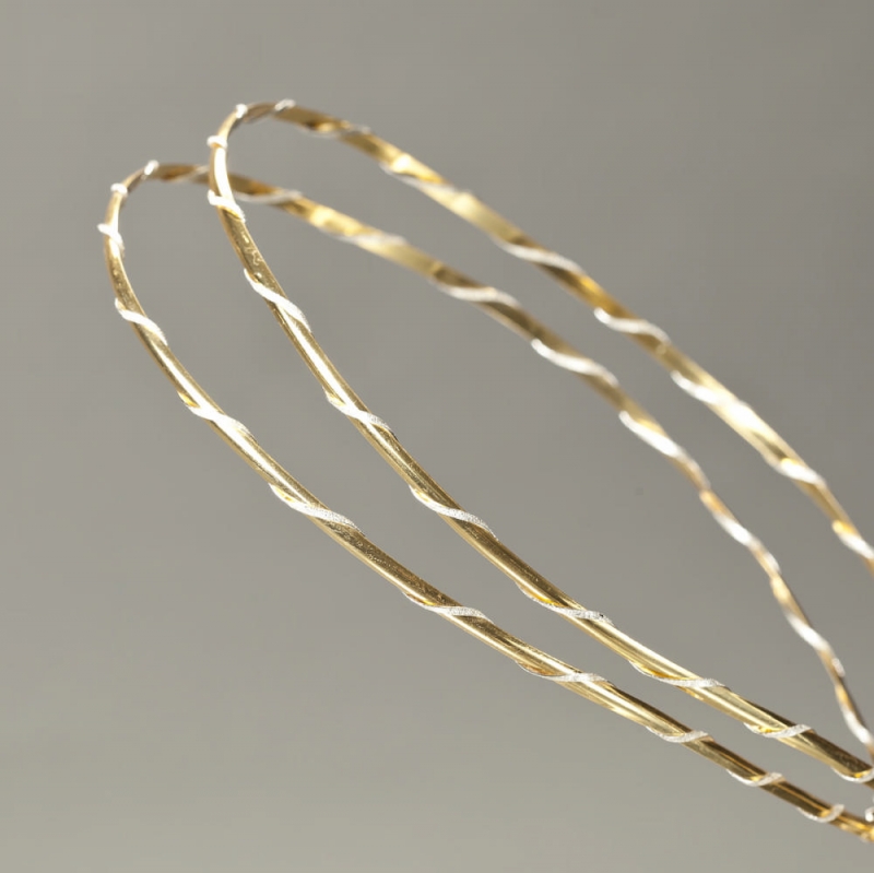 Στέφανα Γάμου Επάργυρα επιχρυσωμένα Ανδριανή s262