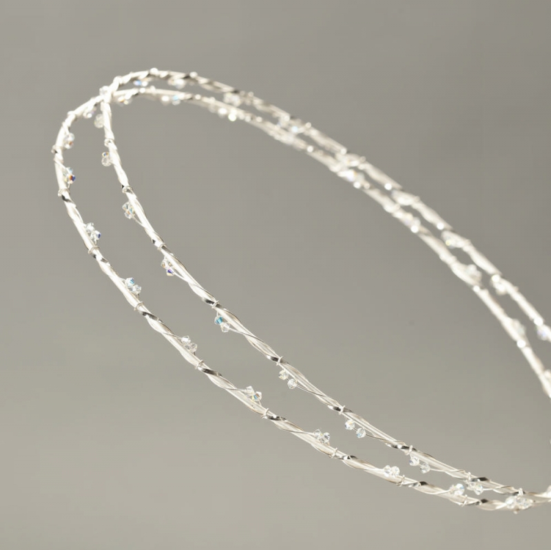 Στέφανα Γάμου Επάργυρα αμμοβολή Αυγή s282