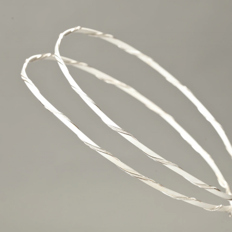 Στέφανα γάμου Minimal επάργυρα Ελένη s289