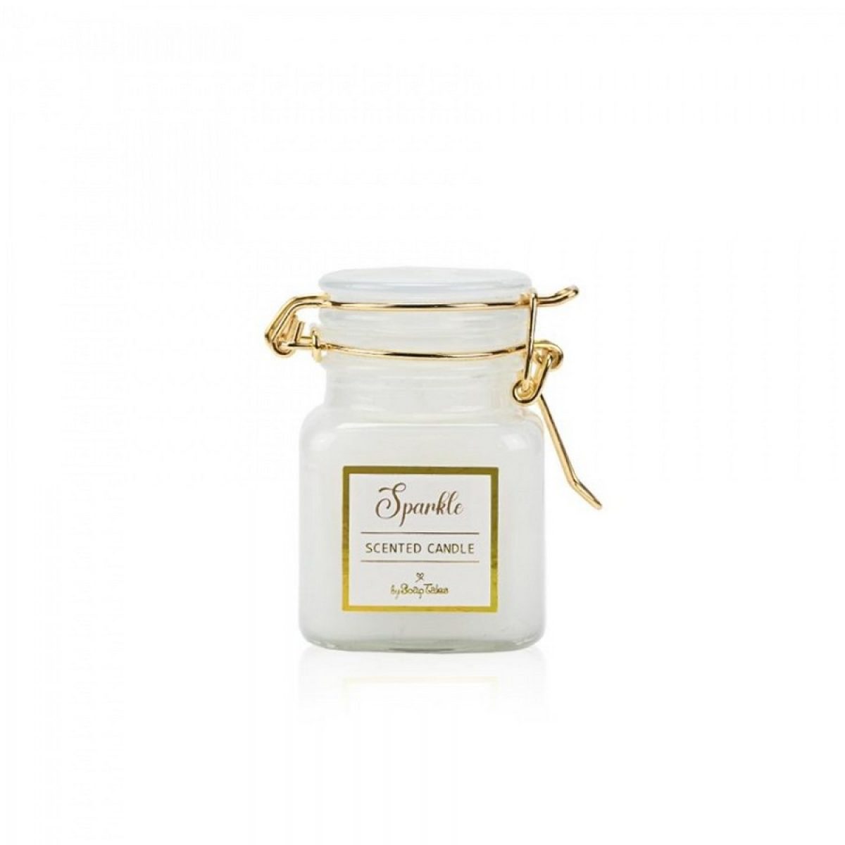 Μπομπονιέρα Αρωματικό κερί λευκό magnolia 5.3x8cm 80gr με μεταλλικό κλιπ ST00713 - Image 2