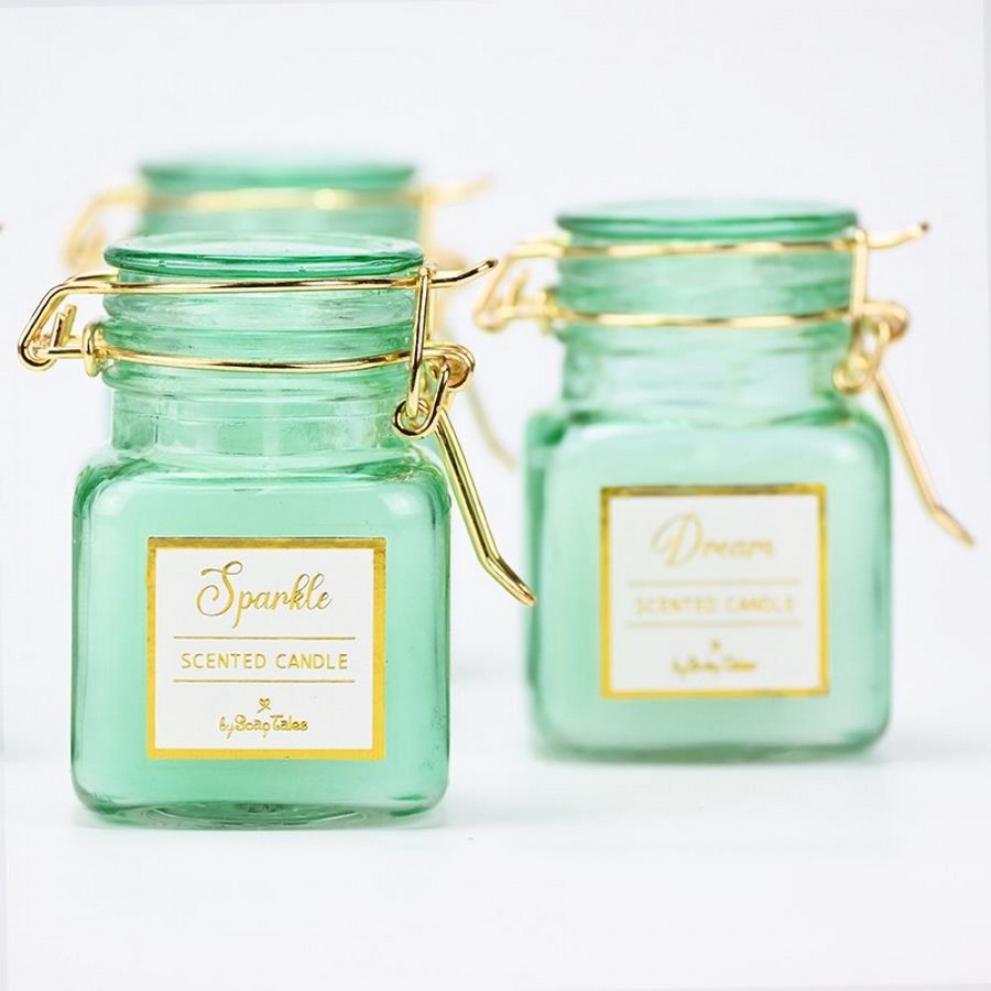 Μπομπονιέρα Αρωματικό κερί βεραμάν green tea 5.3x8cm 80gr ST00714