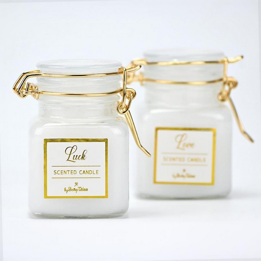 Αρωματικό κερί λευκό magnolia 5.3x8cm 80gr με μεταλλικό κλιπ ST00713 Μπομπονιέρα Αρωματικό κερί λευκό magnolia 5.3x8cm 80gr με μεταλλικό κλιπ ST00713 - Image 1