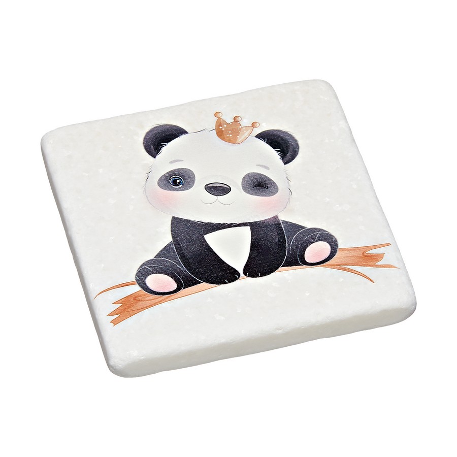 Μπομπονιέρα Βάπτισης Σουβέρ Μάρμαρο με εκτύπωση 9x9x1cm Πάντα