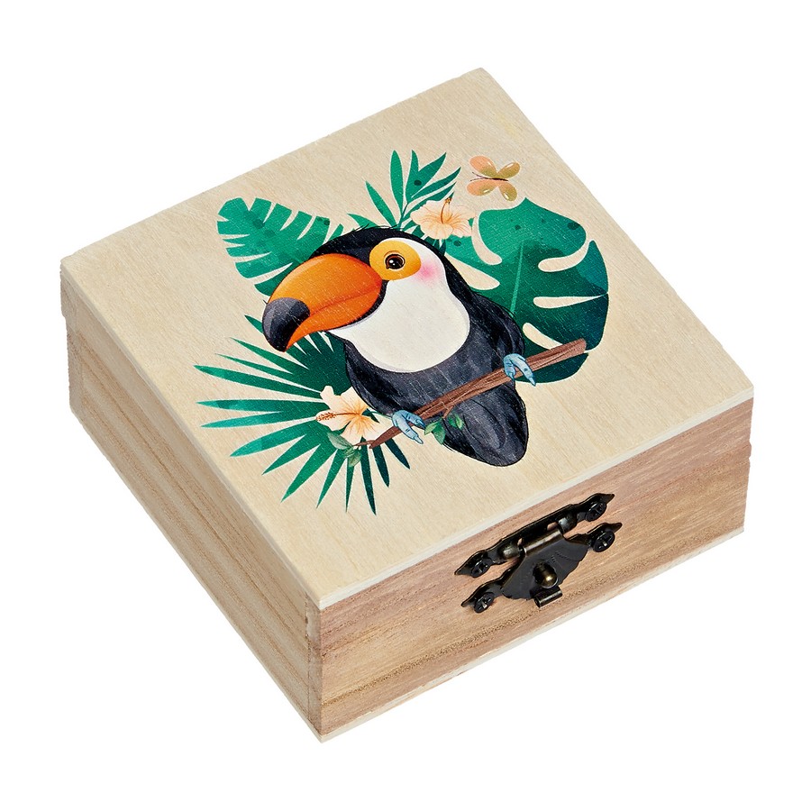 Μπομπονιέρα Βάπτισης Κουτάκι με Εκτύπωση 8x8x4cm Τουκάν