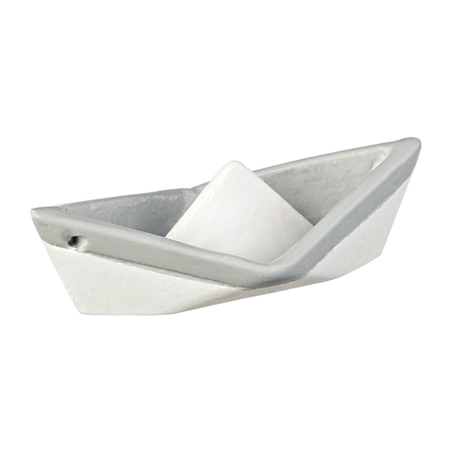 Κεραμικές Μπομπονιέρες Καραβάκι 10x5x3cm Γκρι