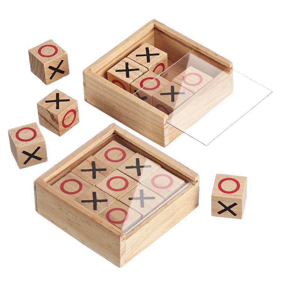 Ξύλινο Παιχνίδι Τρίλιζα 7x7x2,6cm