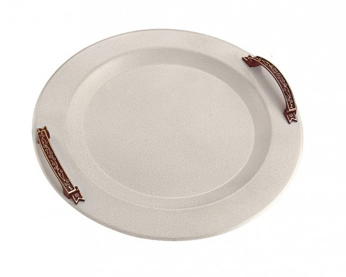 Δίσκος γάμου Λευκός με Μπρονζέ χερούλια ΚΔ2108