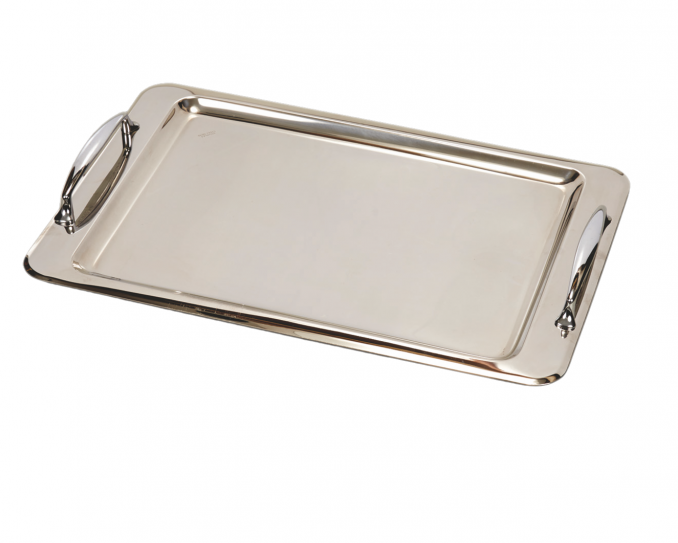 Δίσκος γάμου Inox με ασημένια χερούλια ΚΔ224