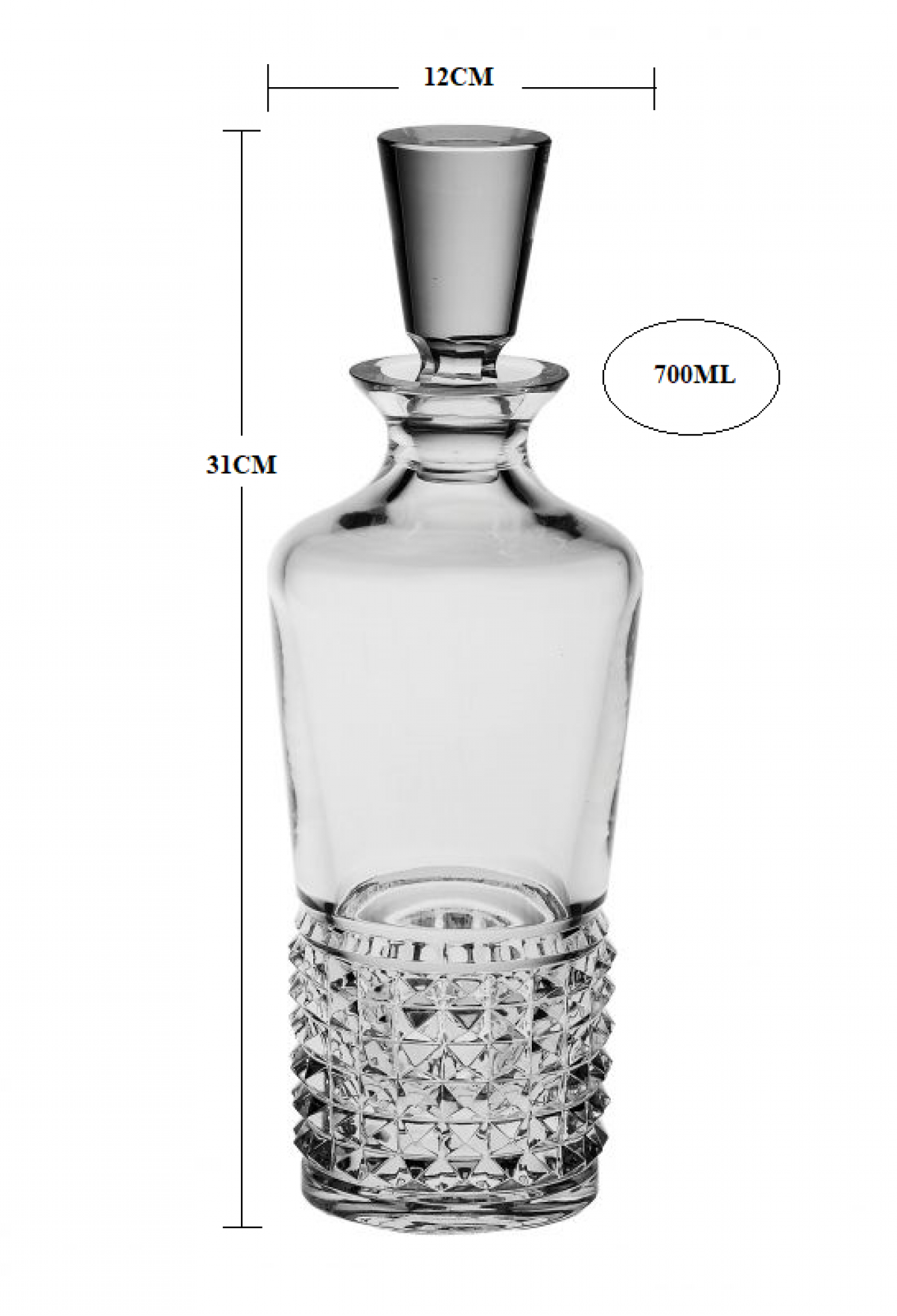 ΚΑΡΆΦΑ ΚΡΥΣΤΆΛΛΙΝΗ ΚΜ550 Β TRINITY  (700ml)