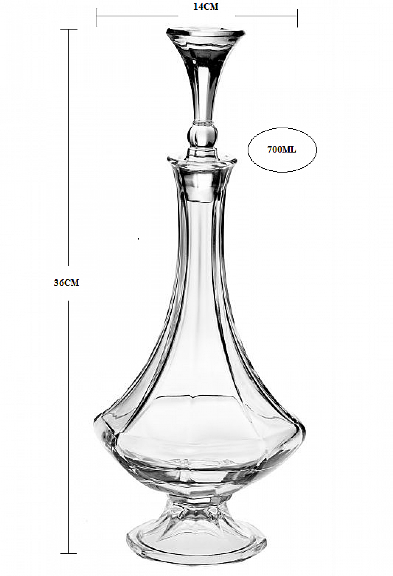 ΚΑΡΆΦΑ ΚΡΥΣΤΆΛΛΙΝΗ ΚΜ80 KING LOUIS (700ml)