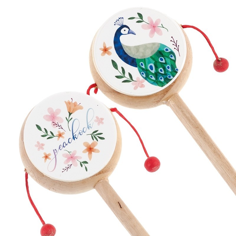 Ξύλινο τυμπανάκι Παγώνι