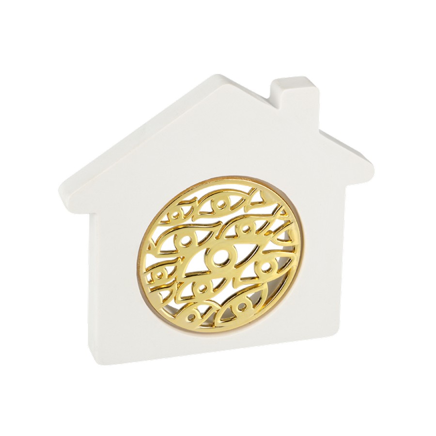 Μπομπονιέρα Γάμου-Βάπτισης Σπίτι με Ματάκια Διακοσμητικό