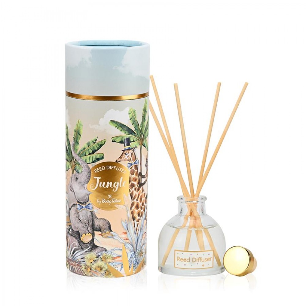 Μπομπονιέρα Αρωματικό χώρου jungle 50ml χρώμα σιέλ και φυσικά.