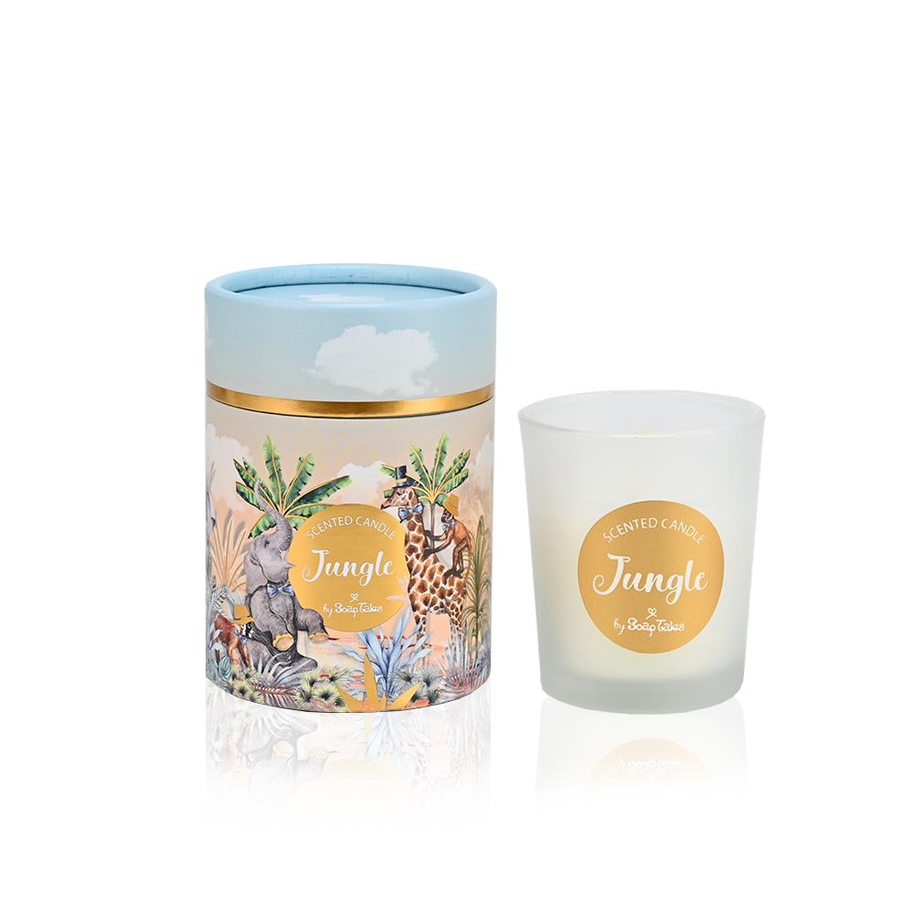 Μπομπονιέρα Κερί jungle με χρώμα σιέλ. 60gr ST00729