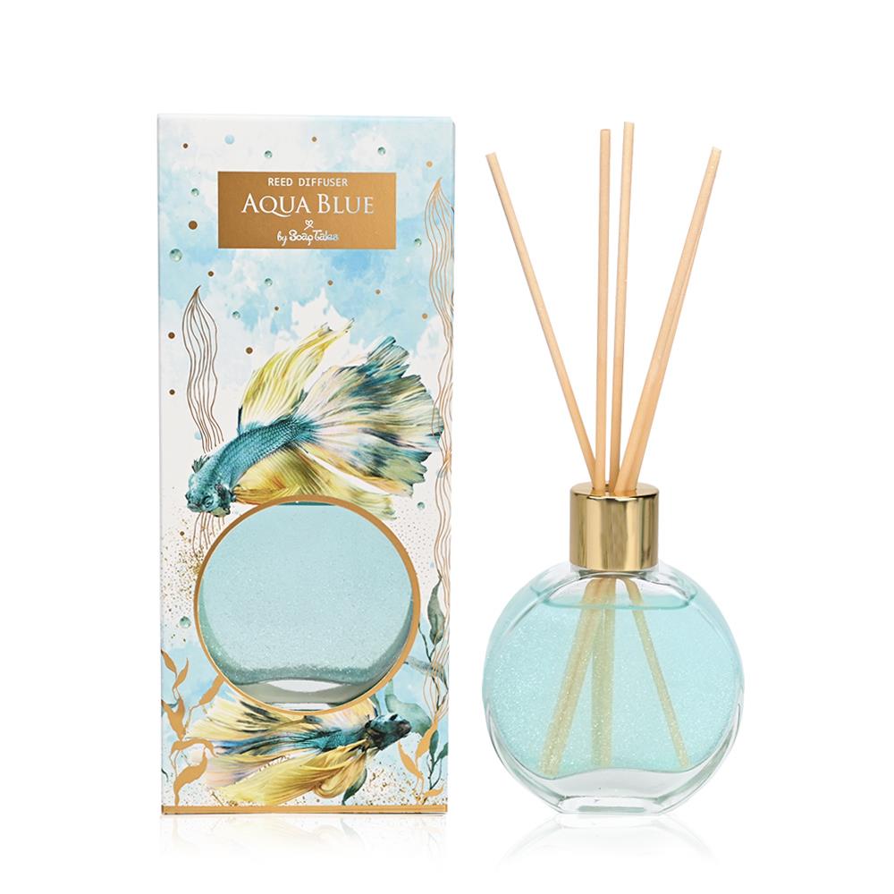 Μπομπονιέρα Αρωματικό χώρου aqua blue 60ml χρώμα σιέλ.