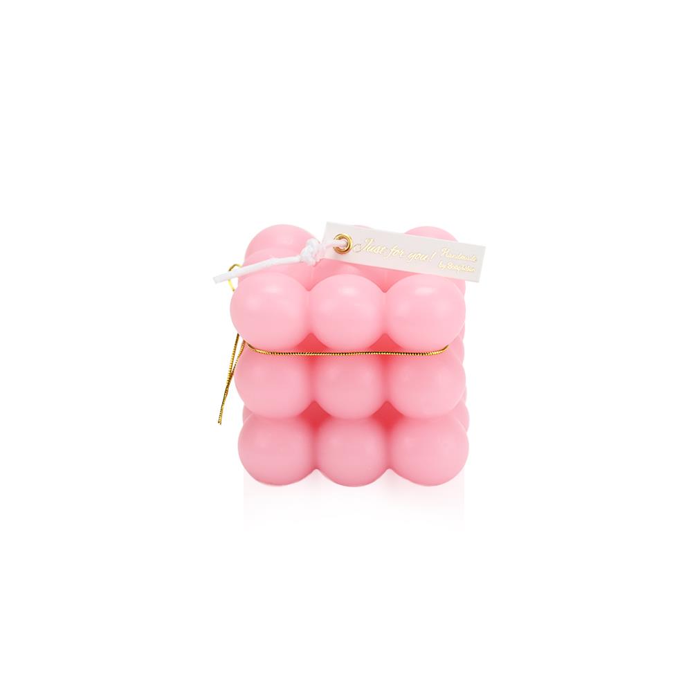 Μπομπονιέρα Κερί bubble ροζ.