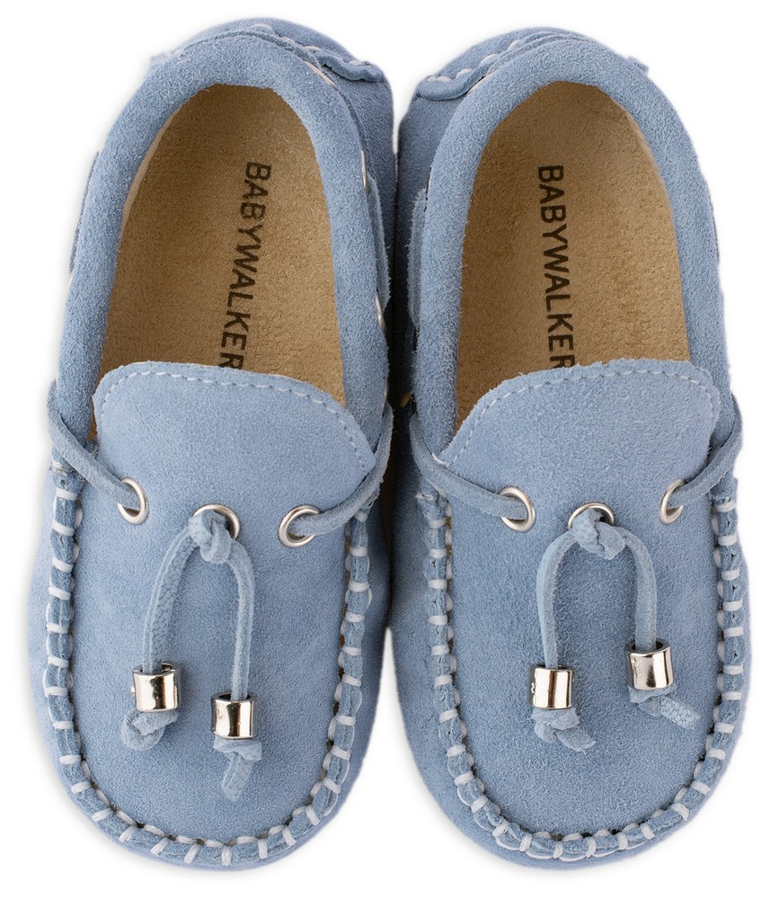 Καστόρινο Δετό Μοκασίνι BW4139 Σιέλ