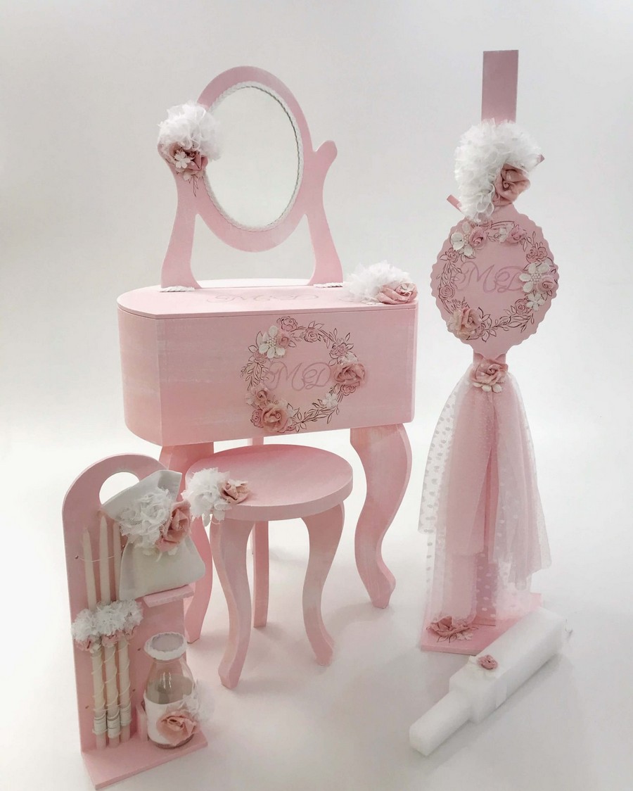 Βαπτιστικό Σετ Pink Harmony με χρώματα σάπιο μήλο K21-014