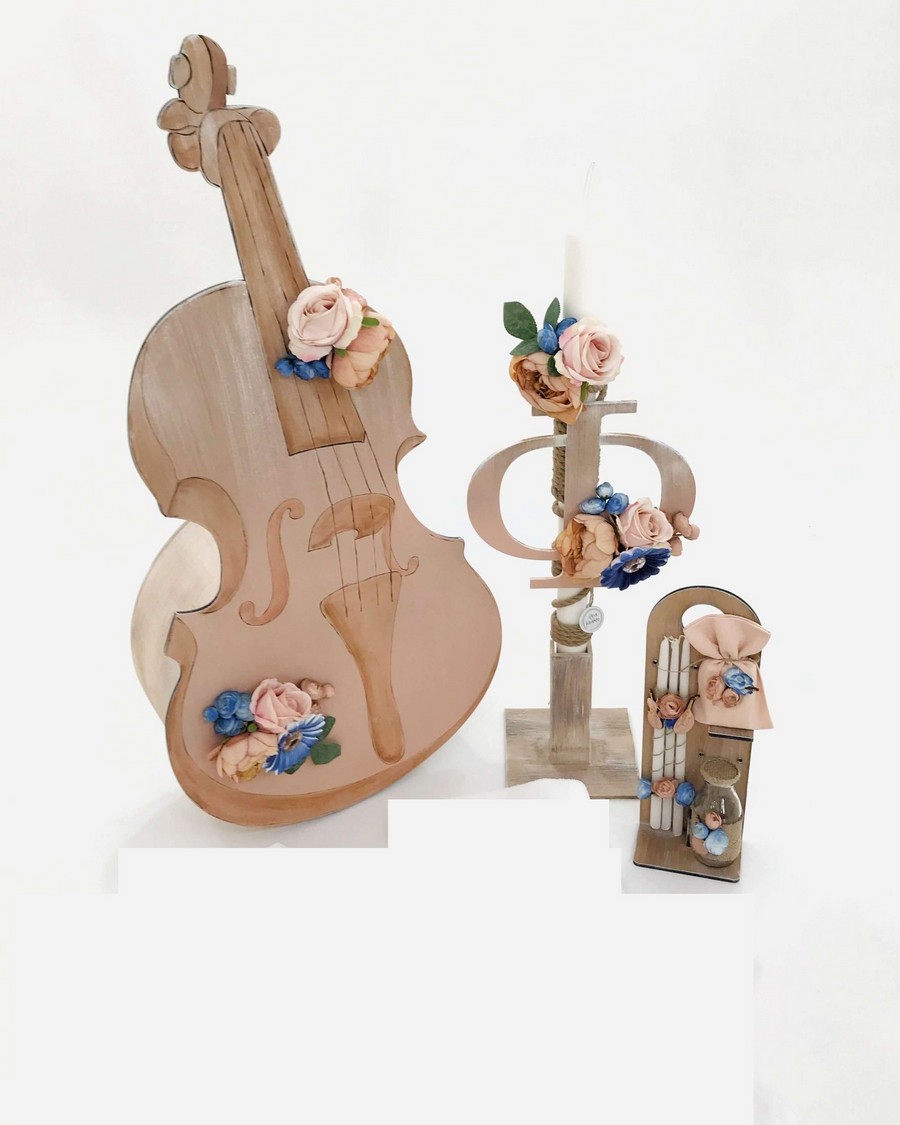 Βαπτιστικό Σετ Melody V με χρώματα σομον και μπλε K21-018