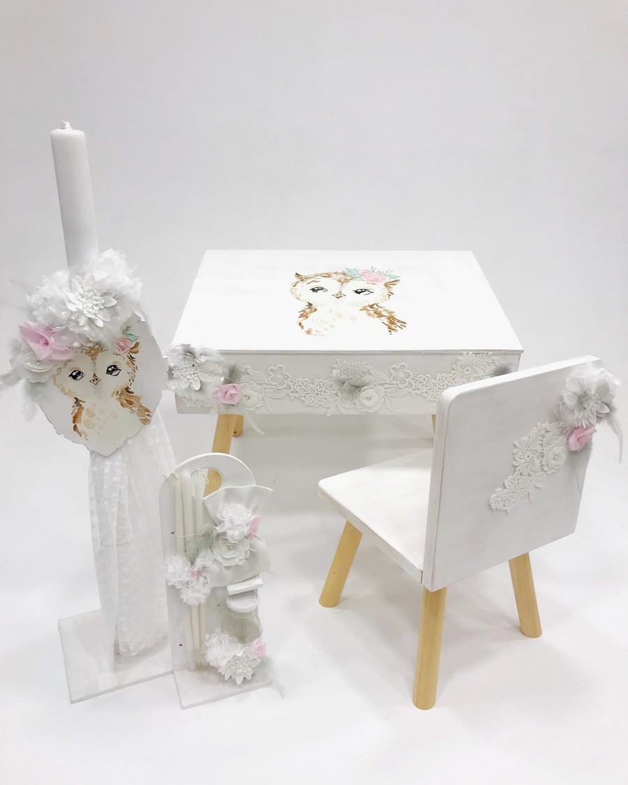 Βαπτιστικό Σετ Sweet Sofi με χρώματα λευκό K21-023