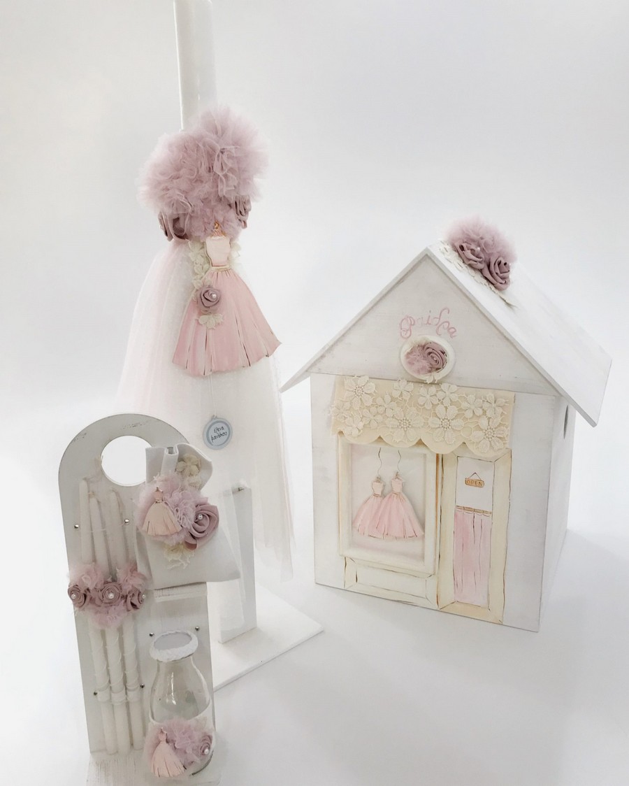 Βαπτιστικό Σετ Dress με χρώματα σάπιο μήλο K21-024