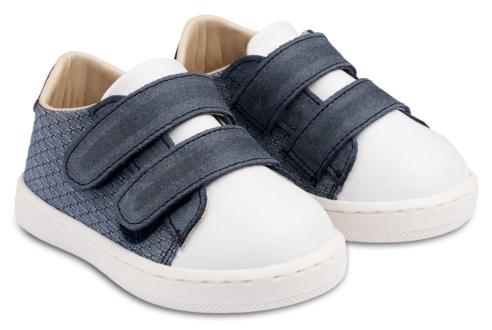 Τρίχρωμο  Σνίκερ  Διπλή Μπαρέτα Χρατς PRI2104  Μπλε Ρουά Λευκό 04-BLUE-WHITE