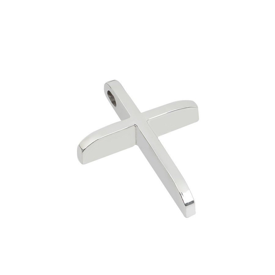 Σταυρός Βάπτισης για Αγόρι Λευκός Χρυσός 14Κ (Μασίφ Χειροποίητος) ΑΣ036