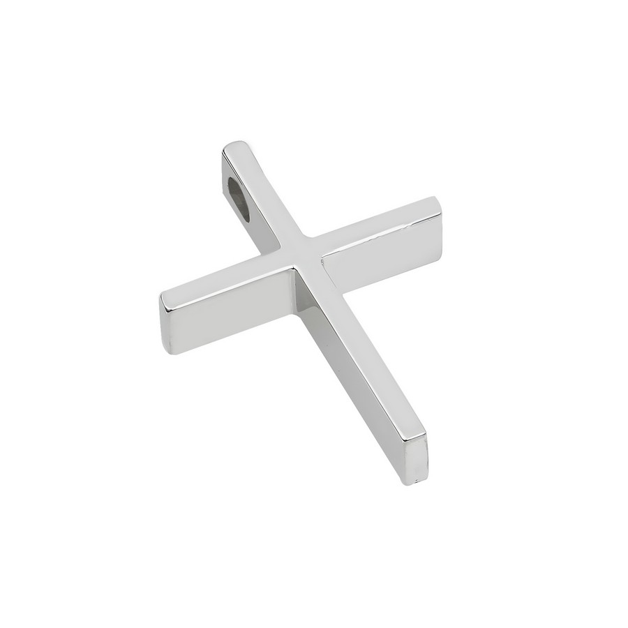 Σταυρός Βάπτισης για Αγόρι Λευκός Χρυσός 14Κ (Μασίφ Χειροποίητος) ΑΣ038