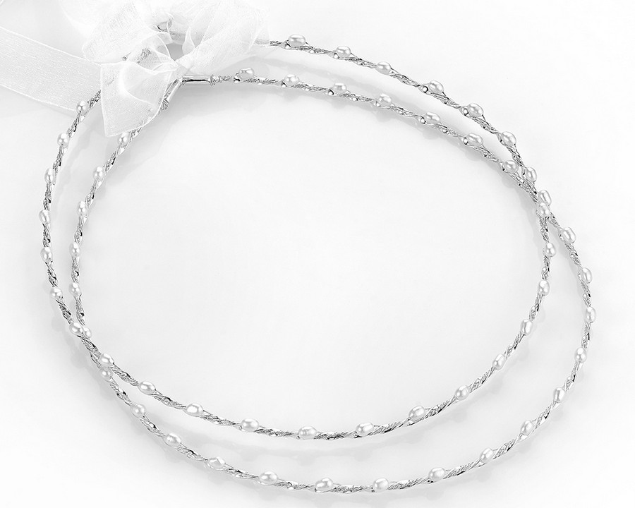 Επάργυρα Χειροποίητα Στέφανα γάμου Ε128Β