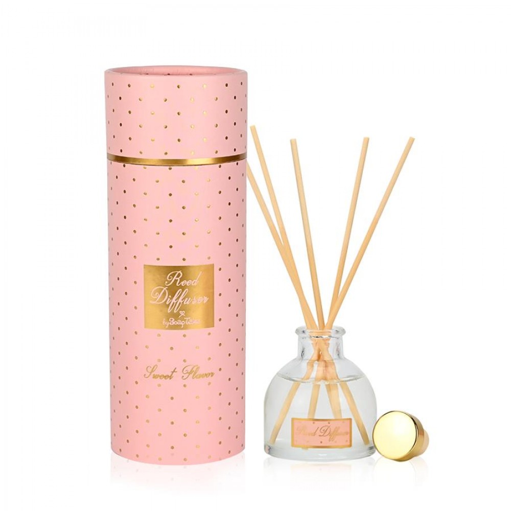 Μπομπονιέρα Αρωματικό χώρου ροζ χρυσό πουά sweet flavor 50ml